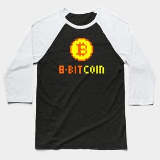 8-Bit Bitcoin Baseball T-Shirt